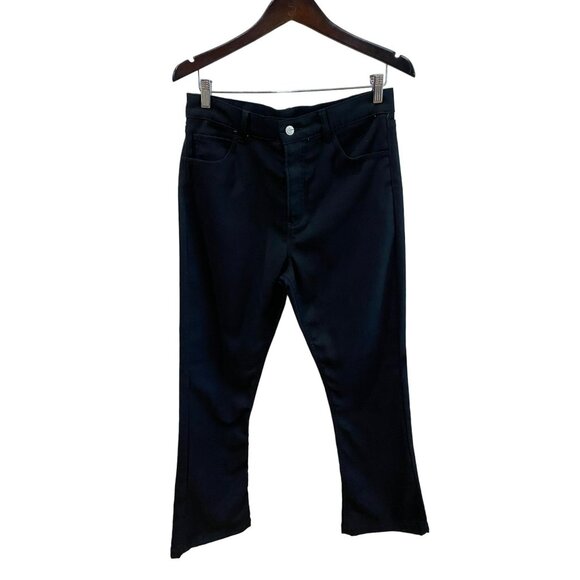 Black Emporio MM6 Maison Margiela Women's Button Fly High Waist Boot cut Pants S - Picture 1 of 7